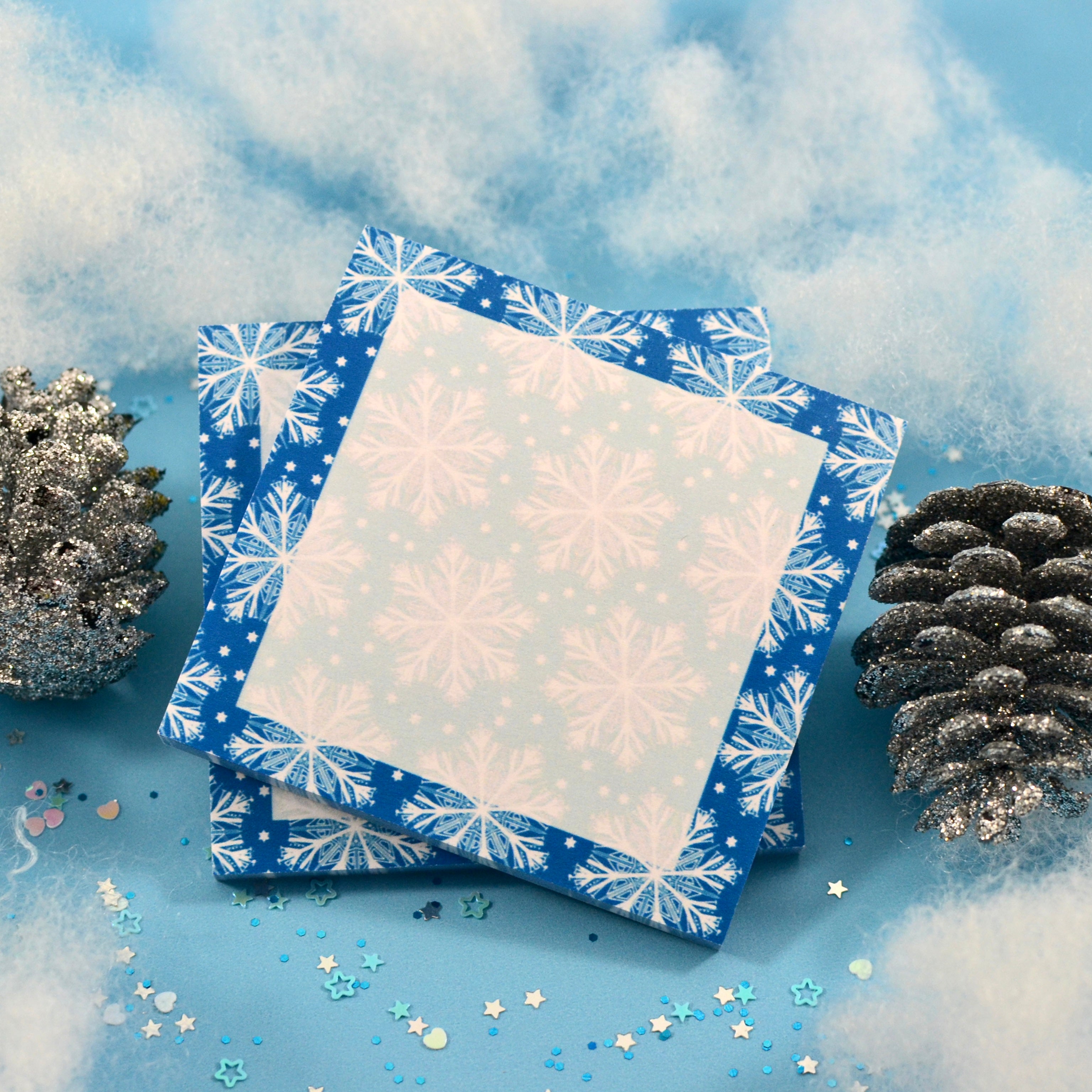Sticky Note Snowflake Pattern Snowflake Sticky Notes – Sour Sugar Studio